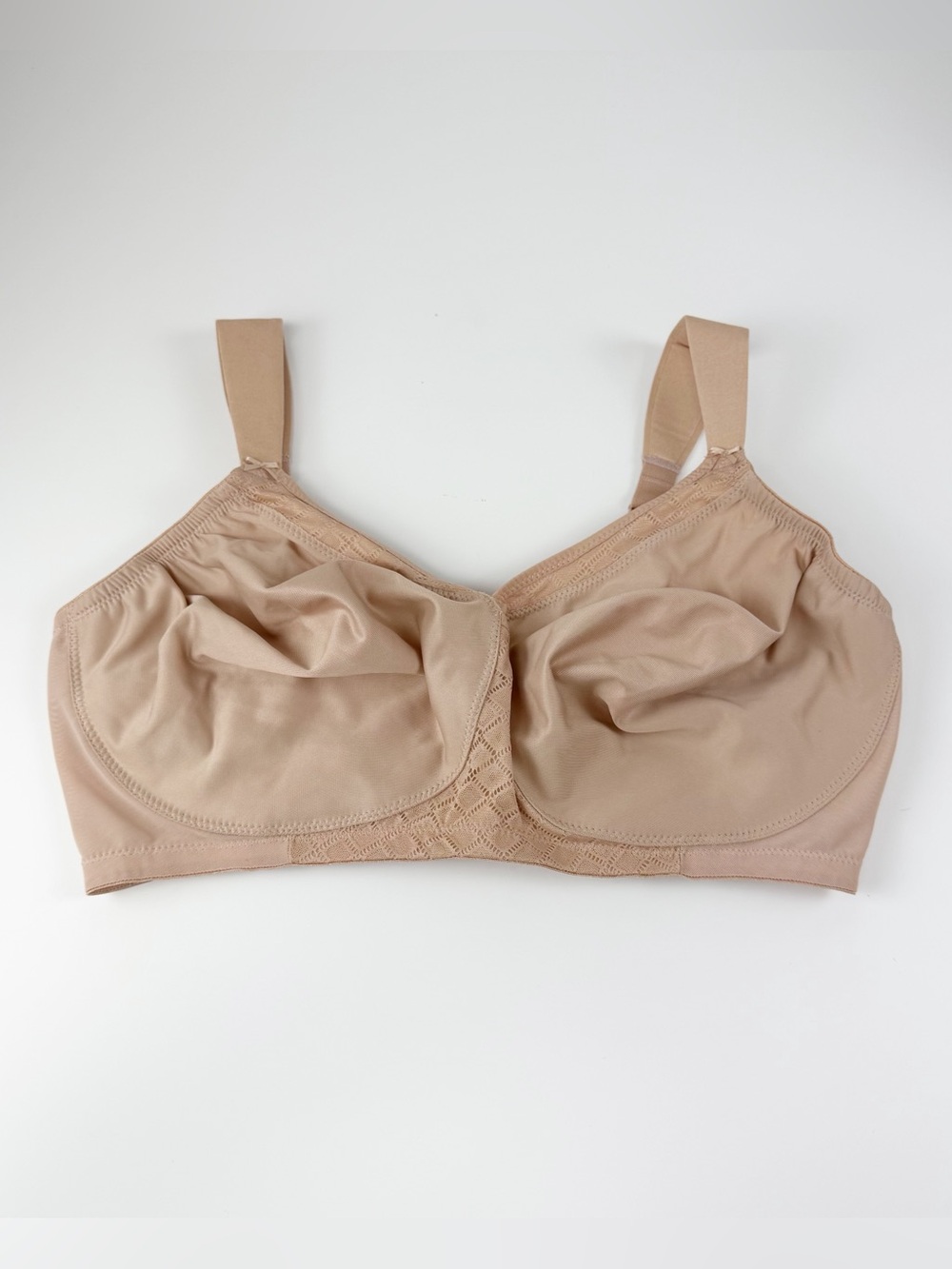Glamorise Full Figure Plus Size MagicLift Wirefree T-Shirt Bra 42F Tan NWOT 1080